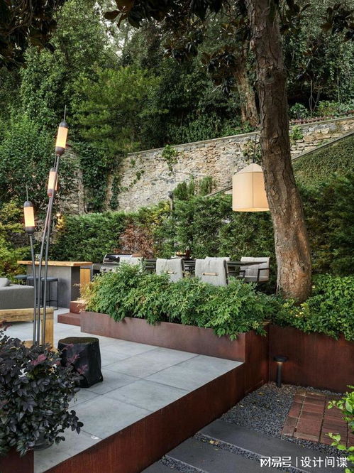 庭院设计 别墅里的森系下沉式花园,天然的氧吧,清风享受地